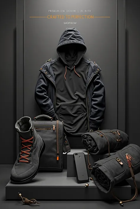 A high-definition, visually stunning Facebook cover photo for a modern and stylish garments brand. The design should be minimali...