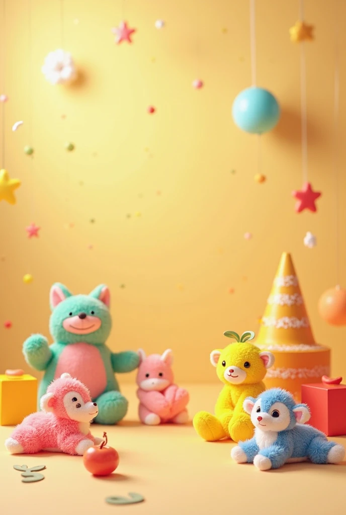 beige bright beautiful background bright beautiful for toys on the sides