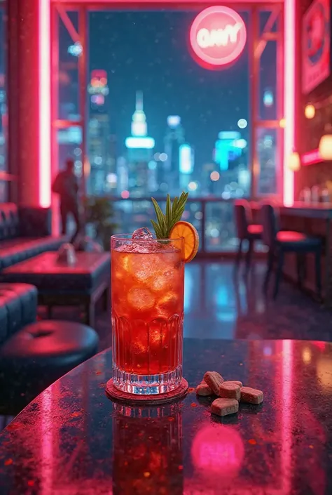 Create a background for me that can be added to design a famous Gary drink