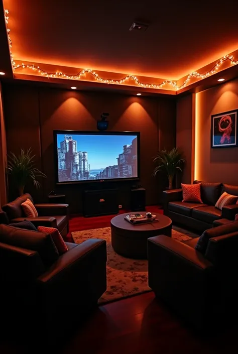 Photo of a cozy private karaoke room