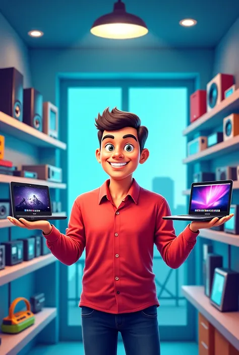 Create a poster for Aman electronic shope