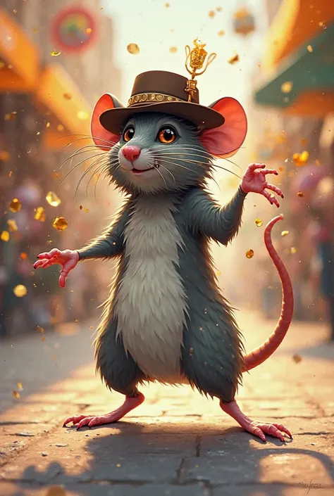 Rat with hat dancing despacito