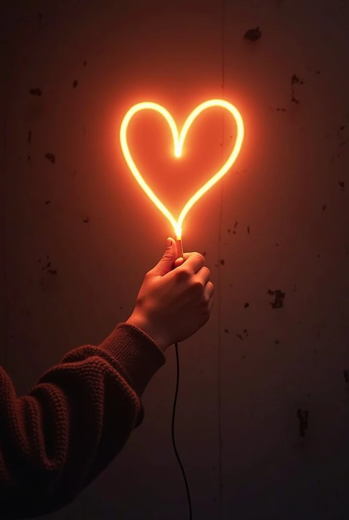 Lightstick in the shape of a heart intertwined with one hand and saying Jay K