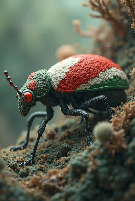 Bug with the colors of the Hungarian flag