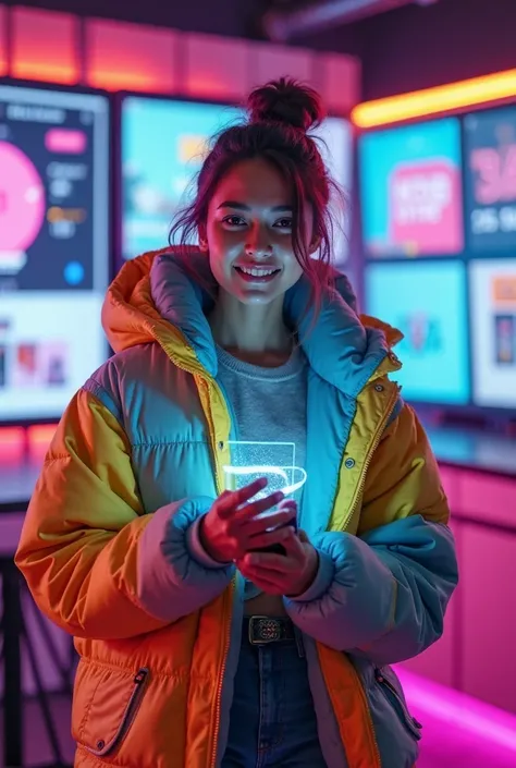 **Prompt for YouTube AI Influencer Image Generation:**
"Create a vibrant and dynamic image of a modern AI influencer. The influ...