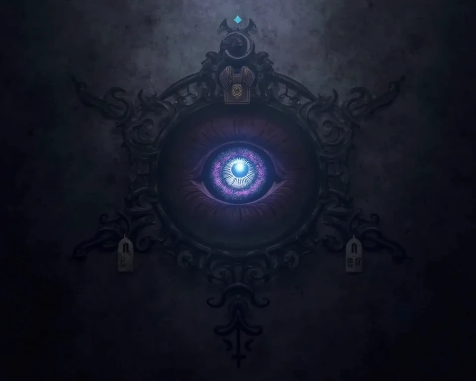 "A mysterious and dark image for a channel called 'Forbidden Secrets'. The design must be intriguing and creepy, with a dark bac...