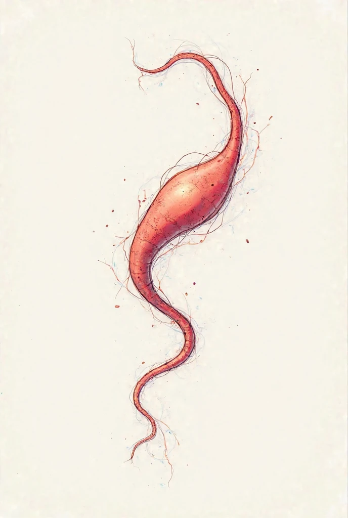 Make the same drawing in the shape of sperm