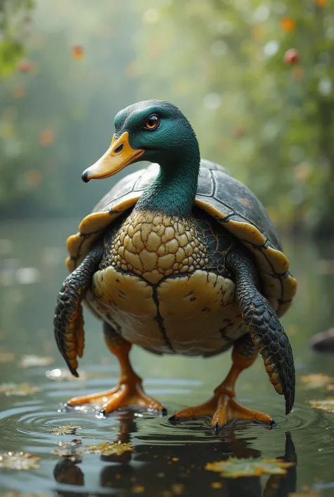 A duck combined with a turtle