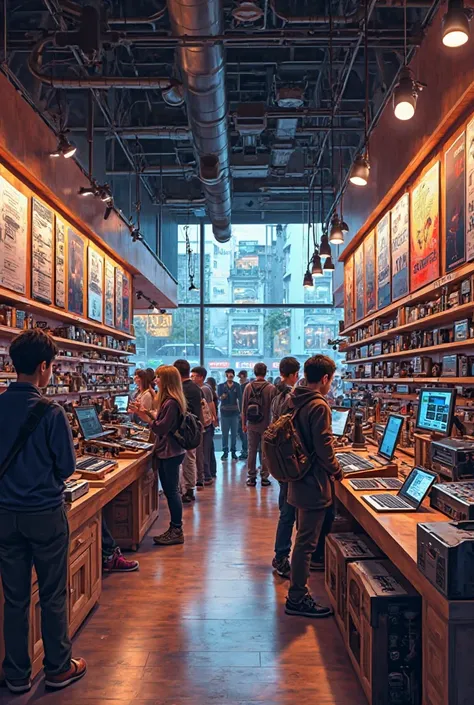 the store is about music and electronics