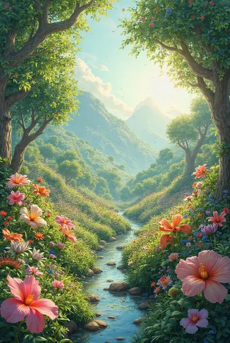 Beautiful garden
With flowers
