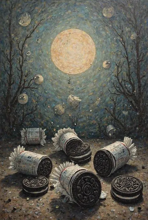 Oreo wrappers painted by René Magritte