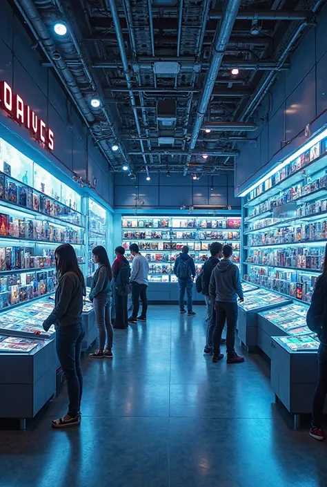 A picture of an electronic store to ship games and programs