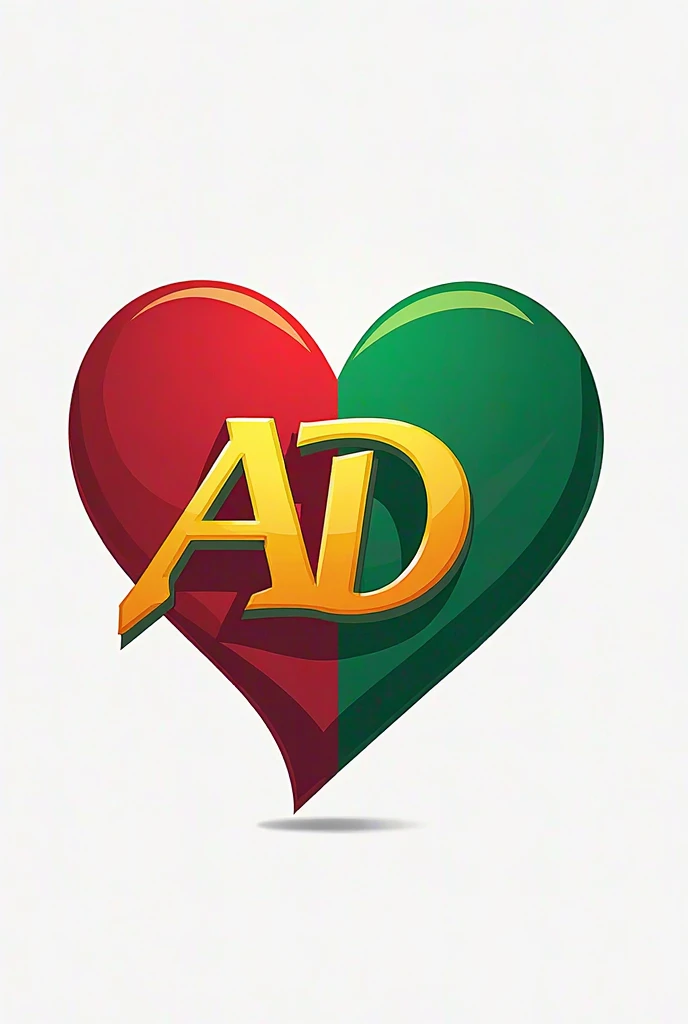Create a logo for my WhatsApp account with but initial AD with the flag of my country Senegal and the country where I am Guinea