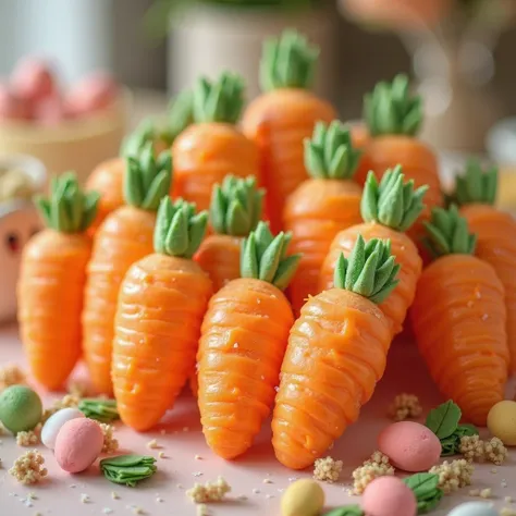 "Dessert or Decoration? Easter’s Cutest Sweet Treats" – Almost too cute to eat! These carrot-themed pastries add a whimsical tou...