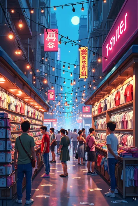 T shirt shop art background