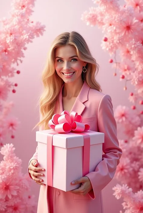 A cover for an entrepreneur about gifts the title would be gifts with an essence that is pink