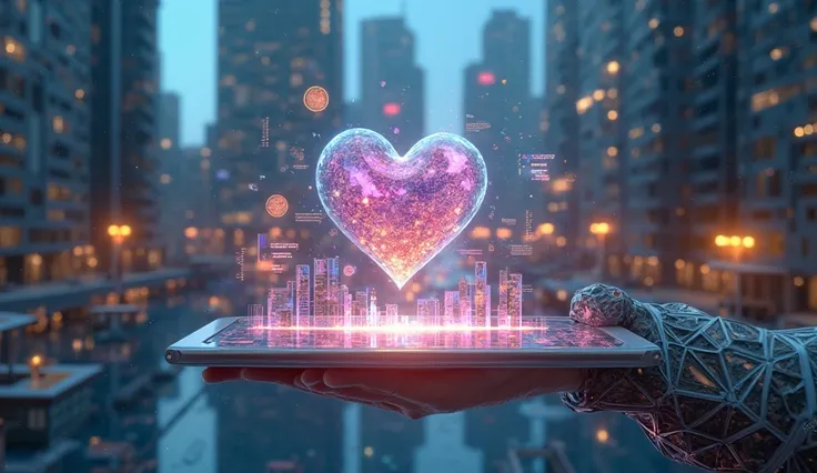 A futuristic charity platform with AI-driven donor matching.
