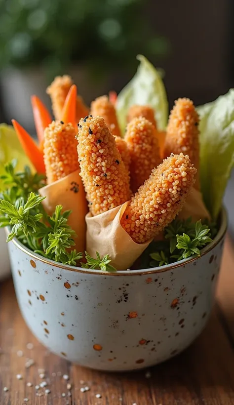 Hgraphic elements, Dynamic Light, Cinematics, HDR, UHD, professional PHOTOGRaPH OF:
Elegant Flavor Cones: Present the Crispy Phi...