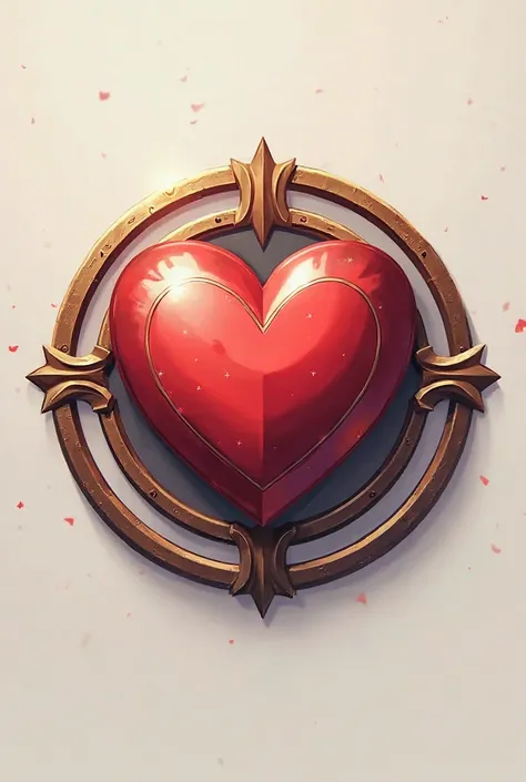 Can you make a round emblem for the heart element in a game with a lot of elements