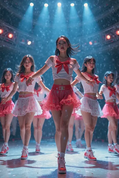 Young Japanese Idol Stars,Patterns of dance moves painstakingly,realistic style