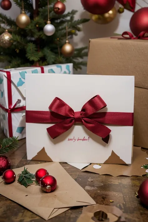 Holiday parcel greeting card
