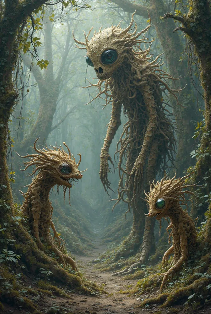 high resolution, Strange creatures in the forest、Muimori、nsfw