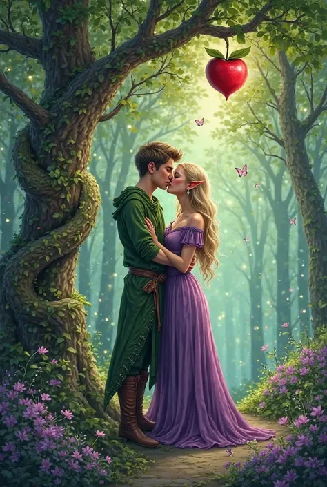 The map is made in fantasy style
The centerpiece is a magical green forest , is a guy 25 years old with brown short hair in ma...
