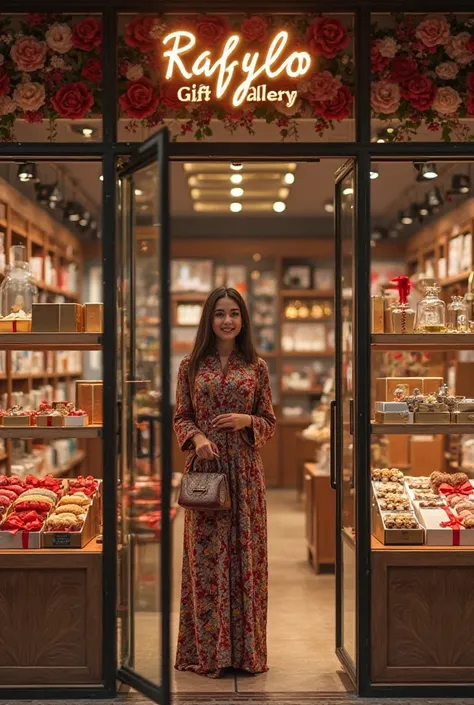 The name of the shop should appear in the picture
Rafylo Gift Gallery
In the picture, Rafylo Gift Gallery is shown with its lux...