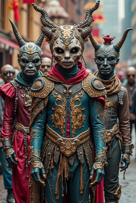 Create a costume that is group and that we can wear latex masks and that we can make an incredible float to win first place
