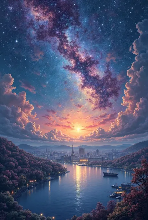 *The Picture of the Universe**: This painting would be a display of vibrant and deep colors. It could include nebulae in shades ...