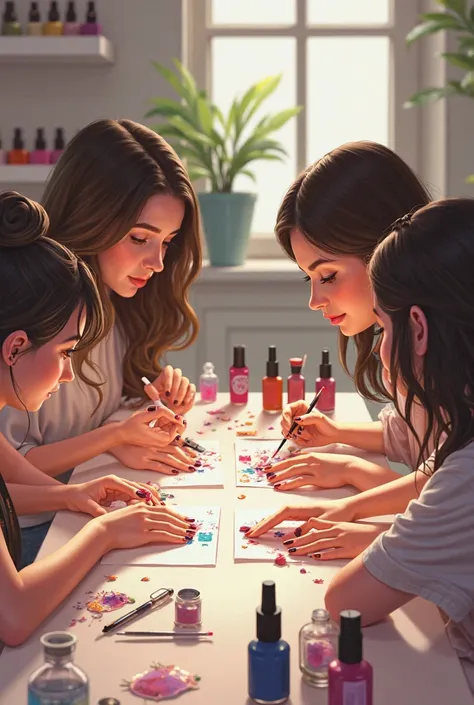 people doing nails
