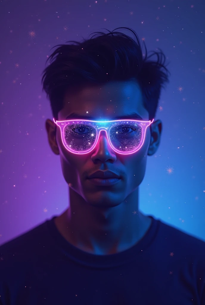 The mA sleek and modern splash screen for a photo editing app, featuring a gradient background transitioning from deep purple to...
