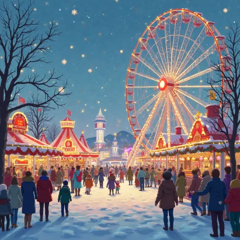 Create art for an event called Winter Carnival