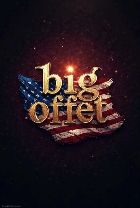 Créez-moi un logo d'écriture fascinant, sublime, brillant et majestueux avec le nom de Big OFFSET 🇺🇸 suivi du drapeau d’Amérique...