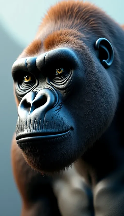 Gorilla face 3d