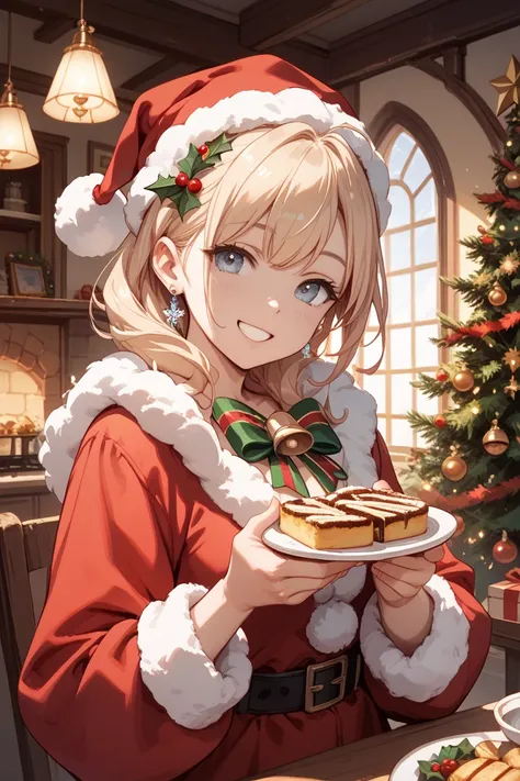 bee-eating prayer(A Certain Scientific Railgun)、Santa costume、smile、bow、The Valley of the Chest