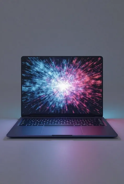 create an image of a laptop having screen problem