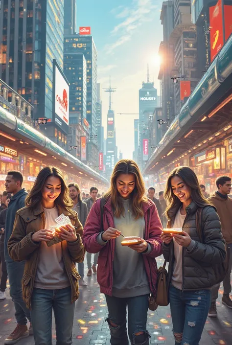 Create another image about the positive side of consumerism