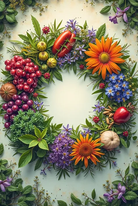 IN SPANISH IN A CIRCULAR GRAPHIC TYPE TO CREATE A CIRCLE OF THE SCENTS AND SCENTS OF NATIVE MEXICAN HERBS THIS IS THE TITLE