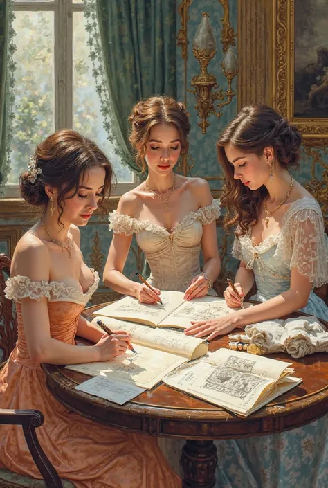 Drawing comics about beautiful ladies and rich maidens