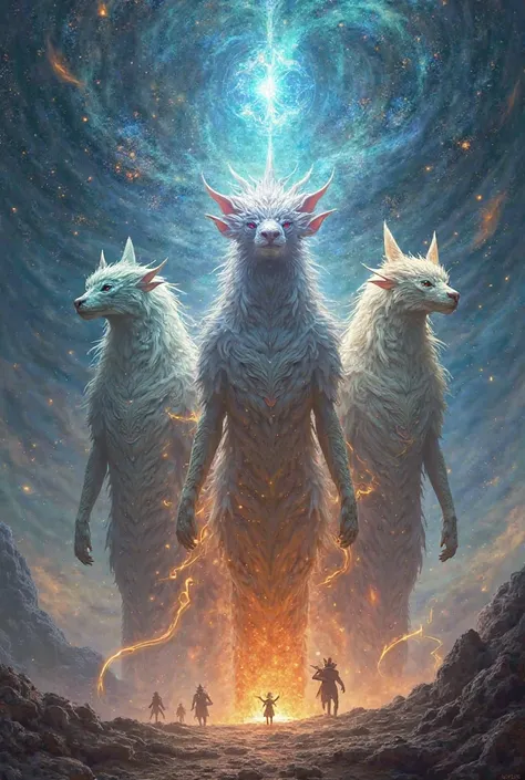 Guardian animals of the elements of the universe