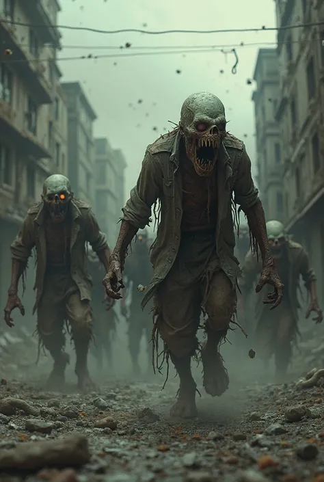 You can generate a figure and background image with zombies using this gestalt law