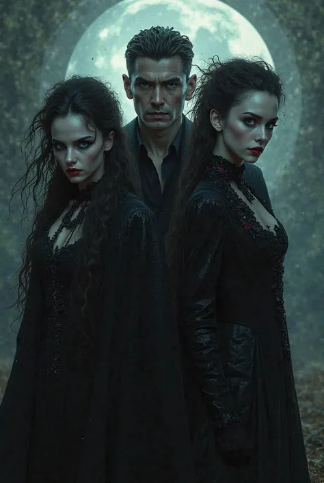 A female vampire, a male vampire, and an androgynous vampire..
