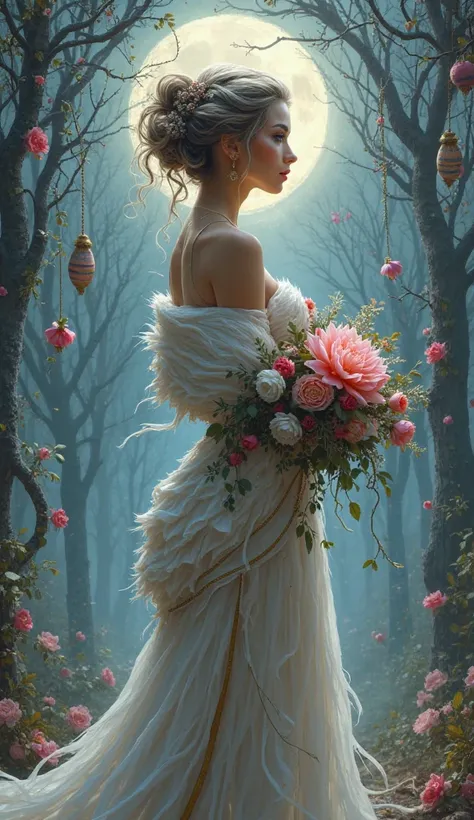 A graceful girl giving love, beautiful and amazing, beautiful hairstyle emphasizes her beautiful appearance, and a beautiful bod...
