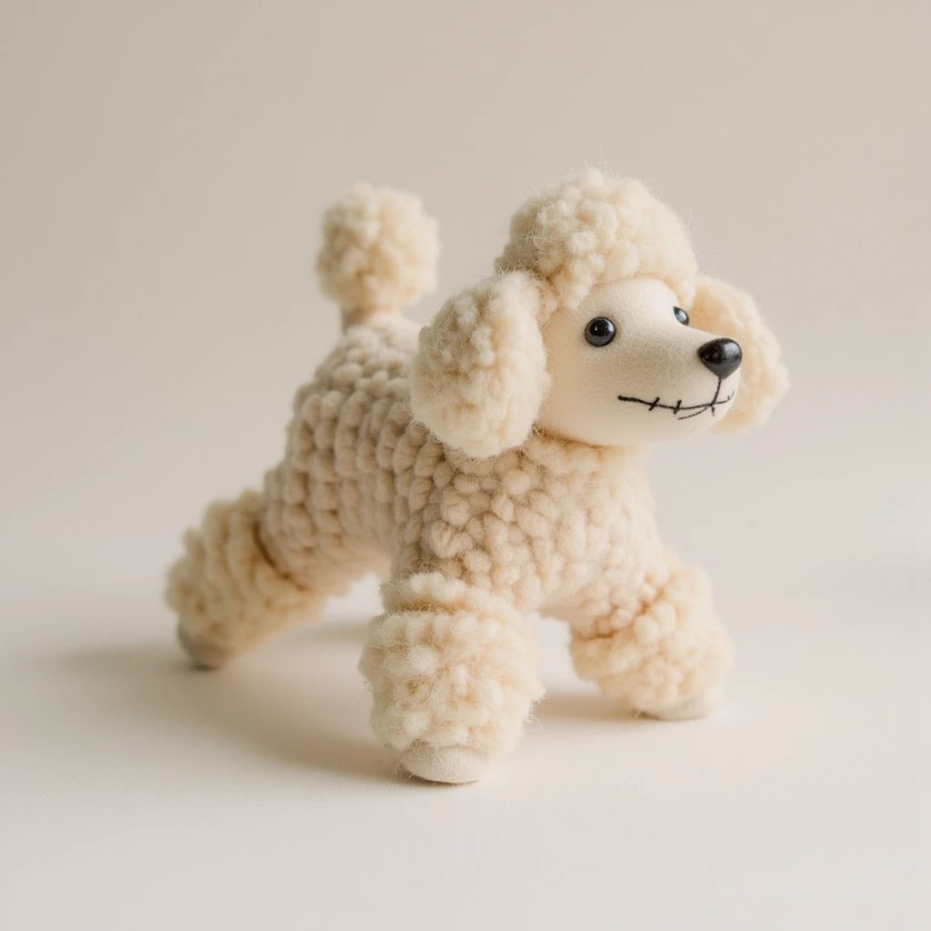 wool felt、 Handmade 、handicraft、dog、toy poodle