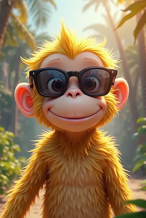Curious George with sunglasses on