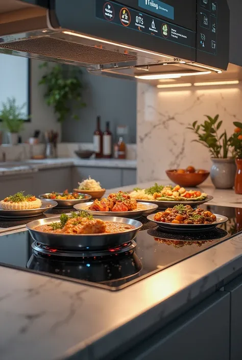 I make an image of a stove that makes food by itself