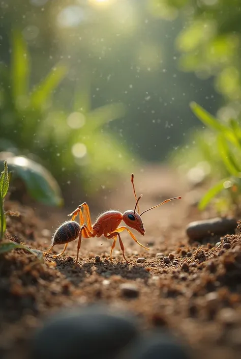 And the ant returns to its collecting work in peace.