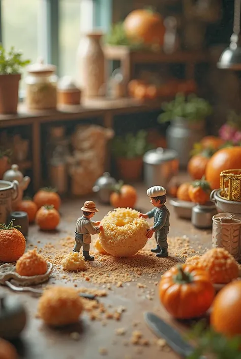 Miniature Food Workers Contraction Images