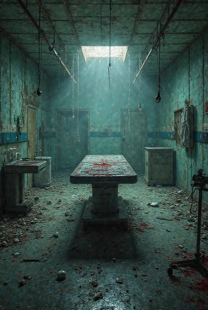 Scary abandoned hospital Operating Table